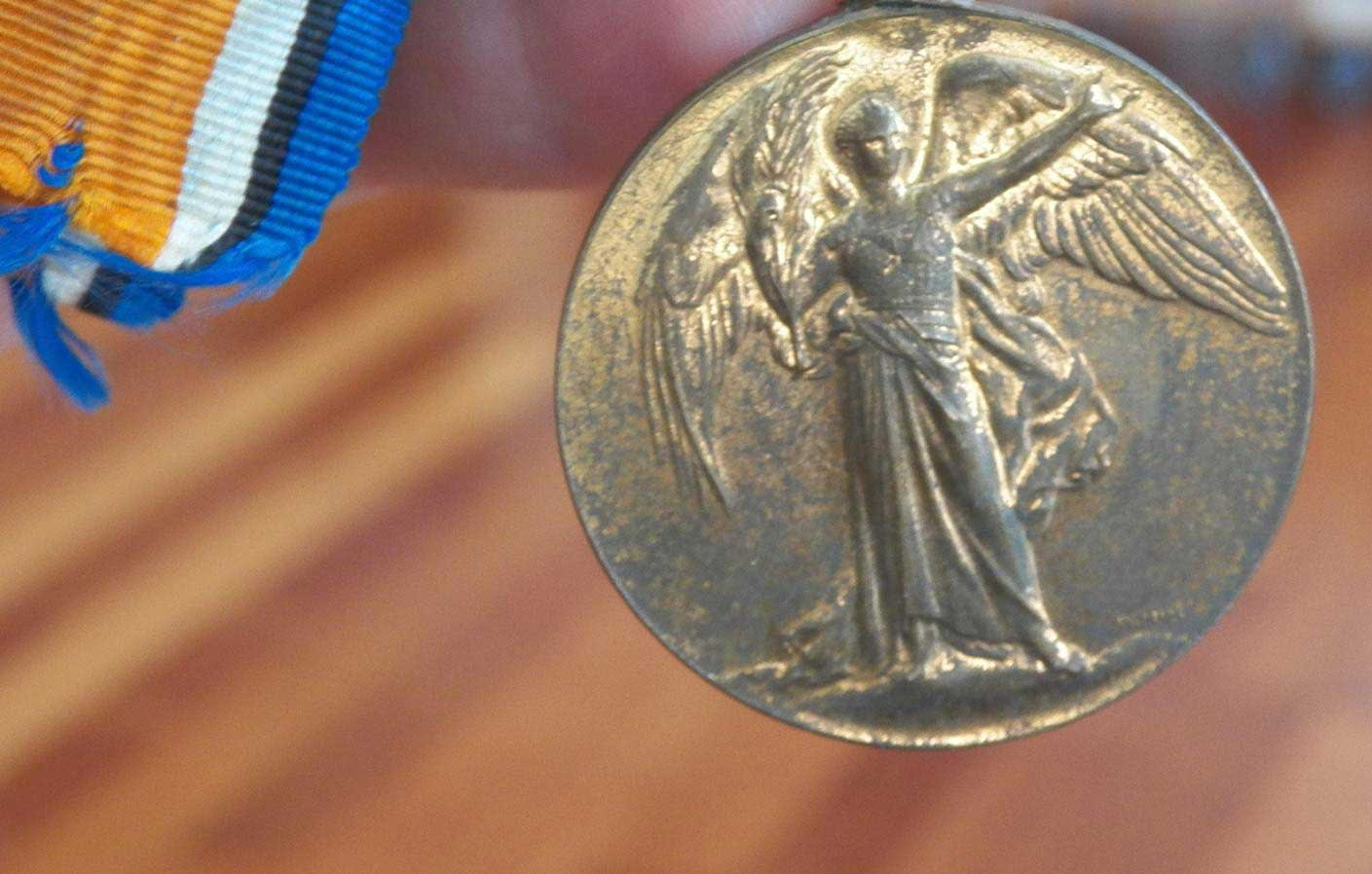 Herbert Burborough's Victory Medal - obverse