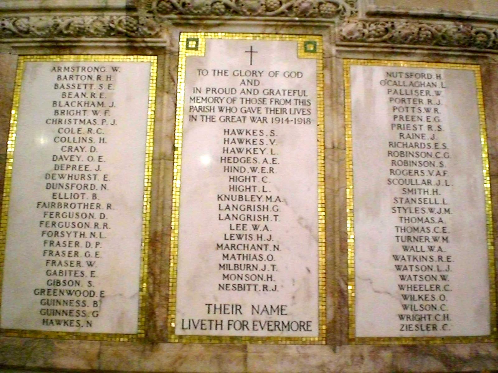 St Mary's Church, Timaru, memorial plaque, circa 2010