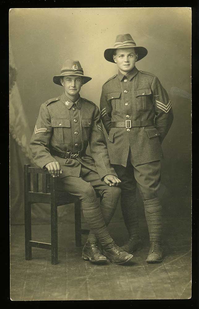 John Iverach (left) and Archibald Shaw, 1917 