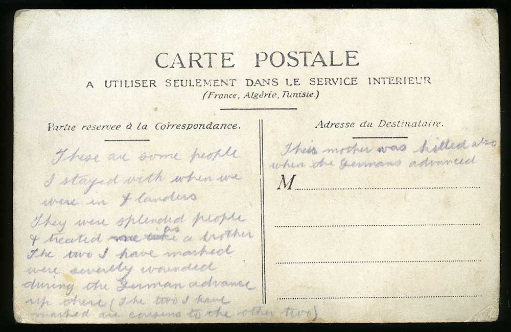 Postcard, circa 1919