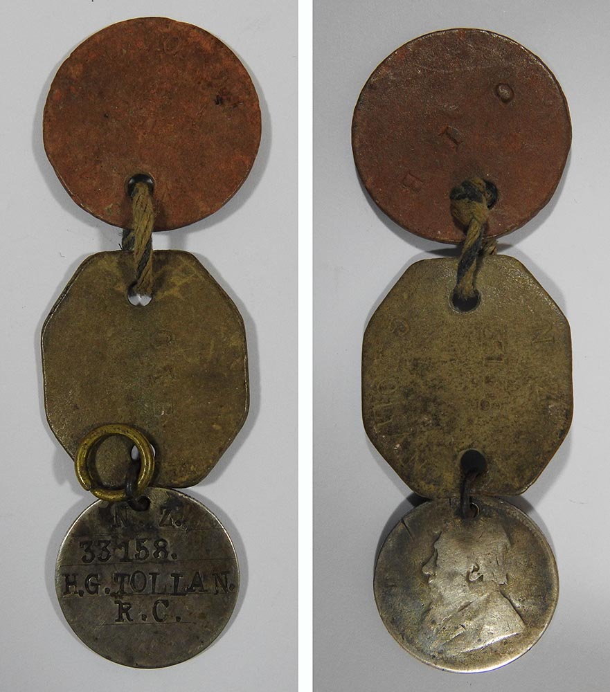 Sergeant Henry Tollan's dog-tags