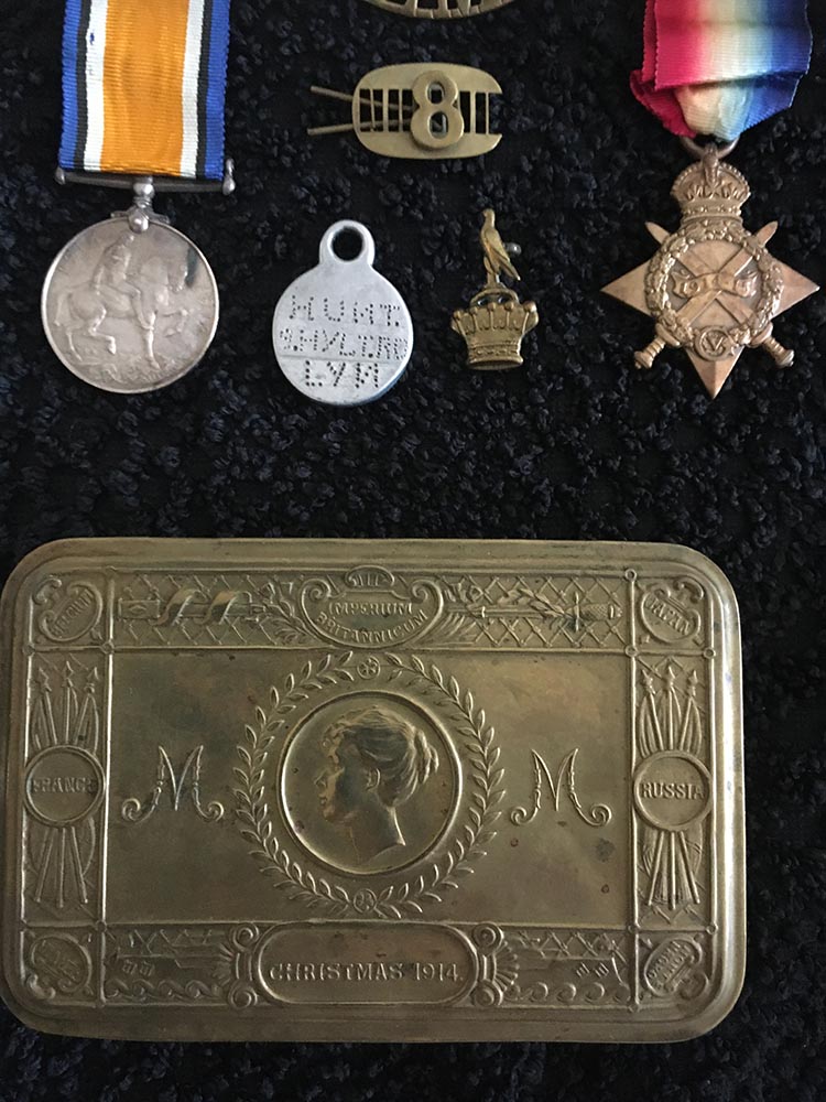 Albert Hunt - Medals and Princess Mary Christmas gift box