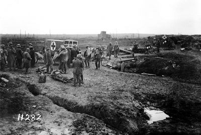 An Advanced Dress Station behind the lines near Passchendaele, 19 October 1917
