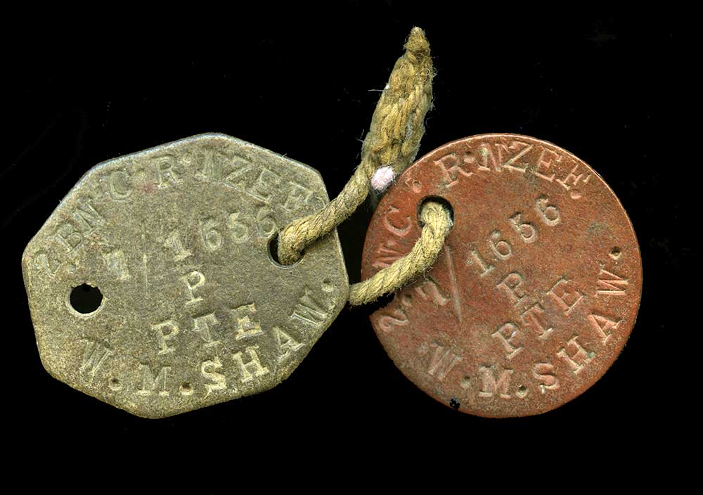 William Murray Shaw's dog tags