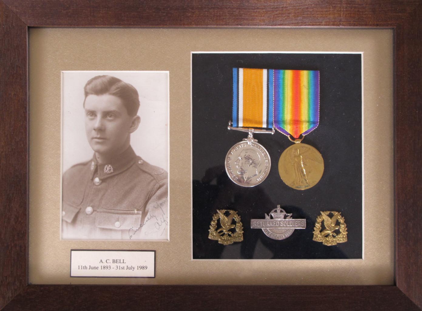 Alfred Bell, badges & medals