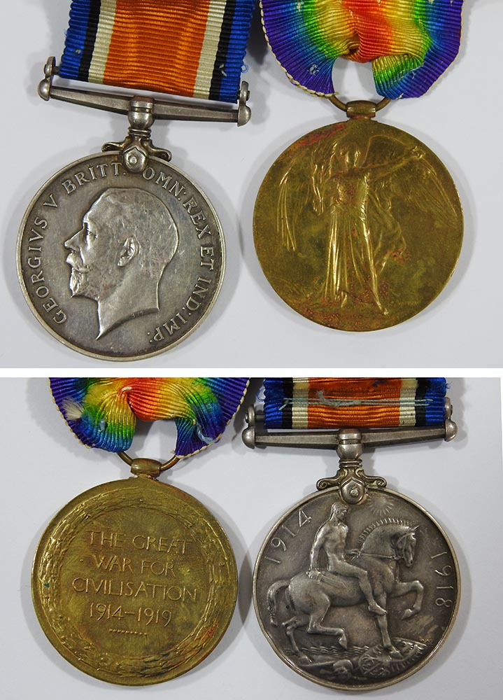 Sergeant Henry Tollan's campaign medals