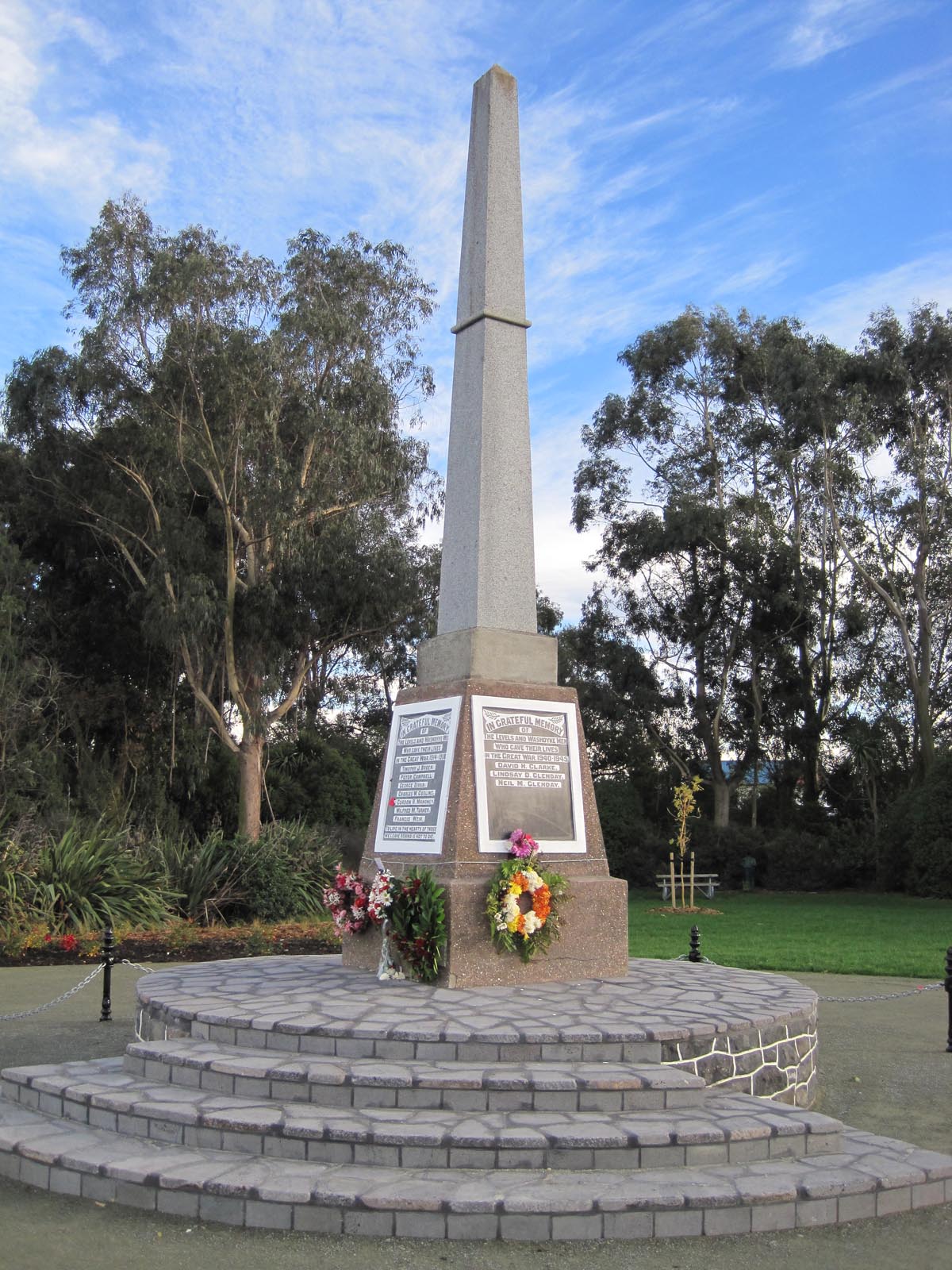 Washdyke War Memorial, Timaru, pictured in 2010