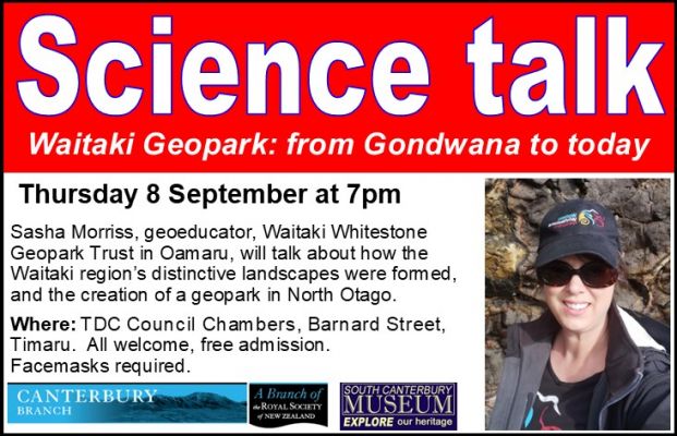 Waitaki Whitestone Geopark talk