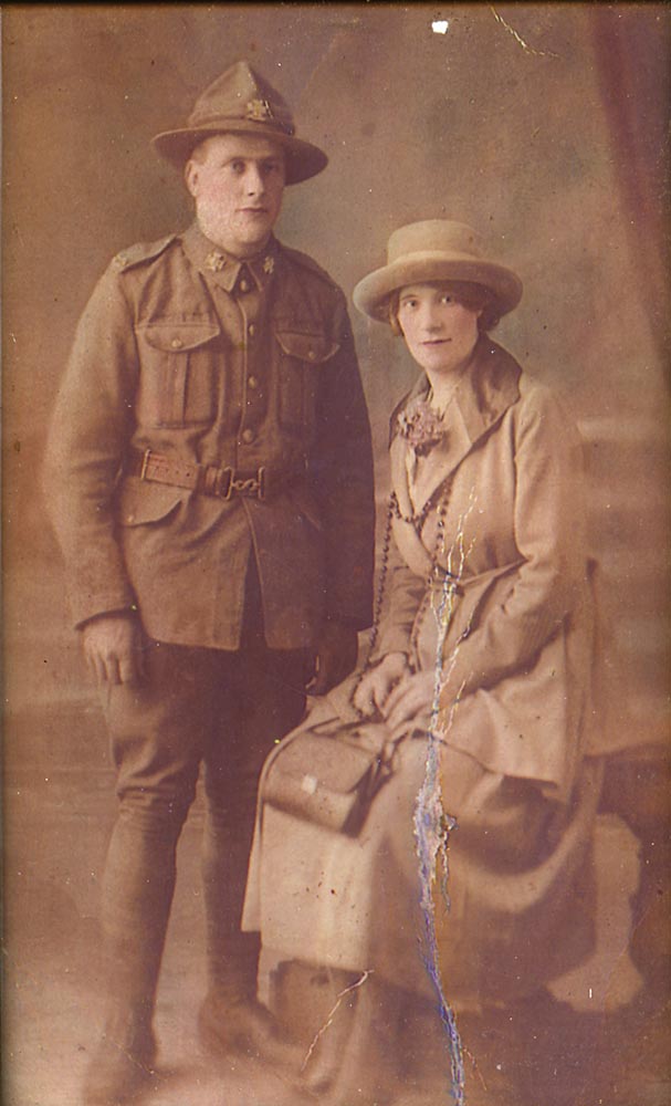 James Prattley with an unidentified woman, circa 1917