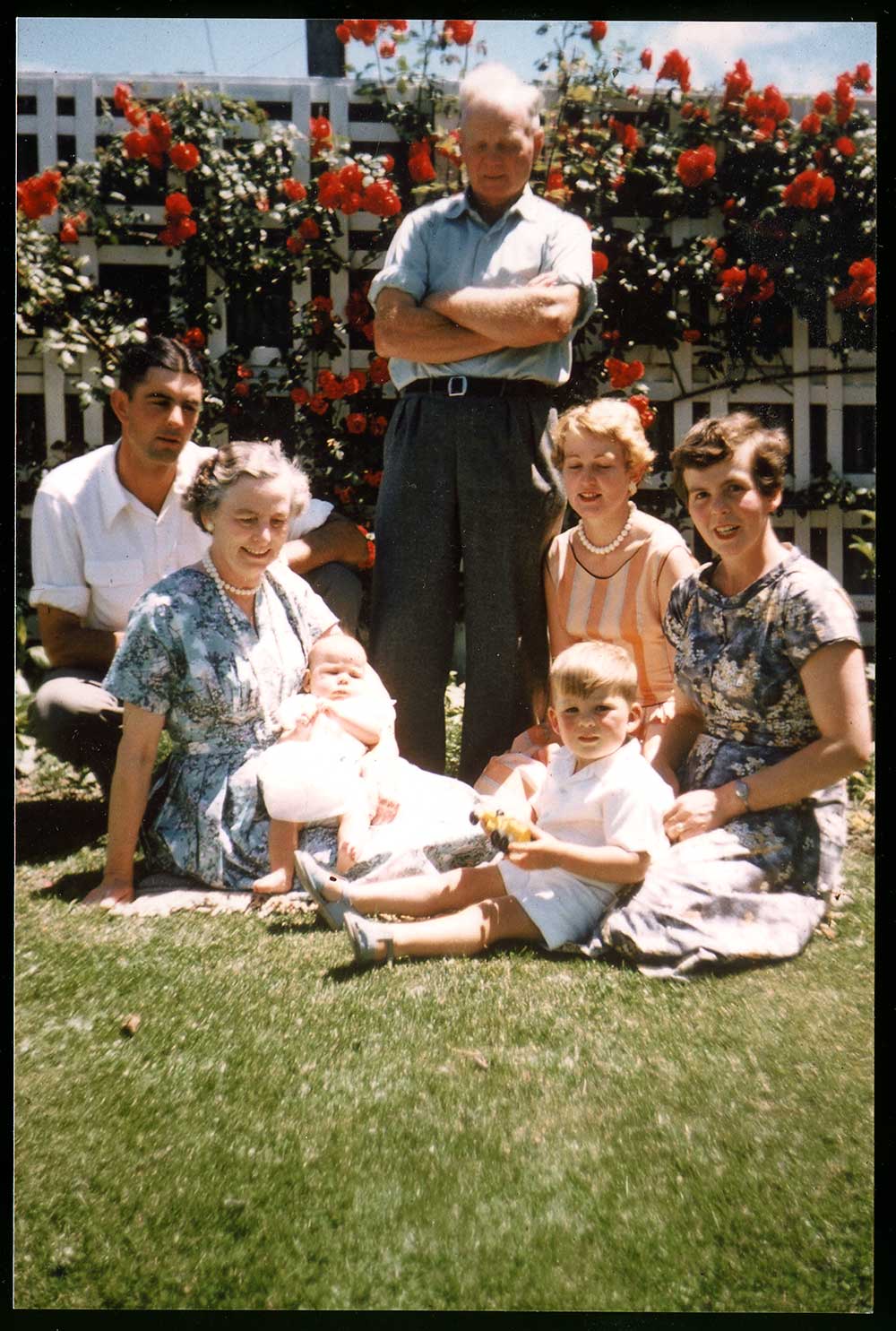 Archibald Shaw (centre) and family later in life