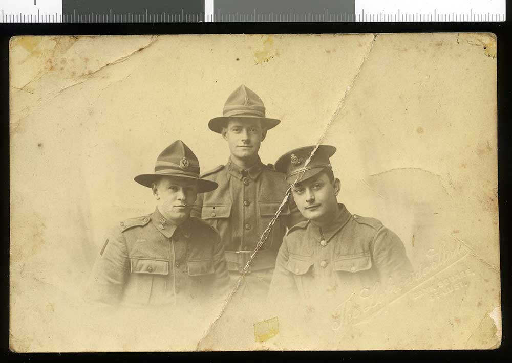 Maddren Williams (centre), circa 1917