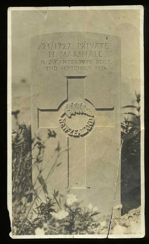 Headstone, Herbert Marshall, Bancourt British Cemetery