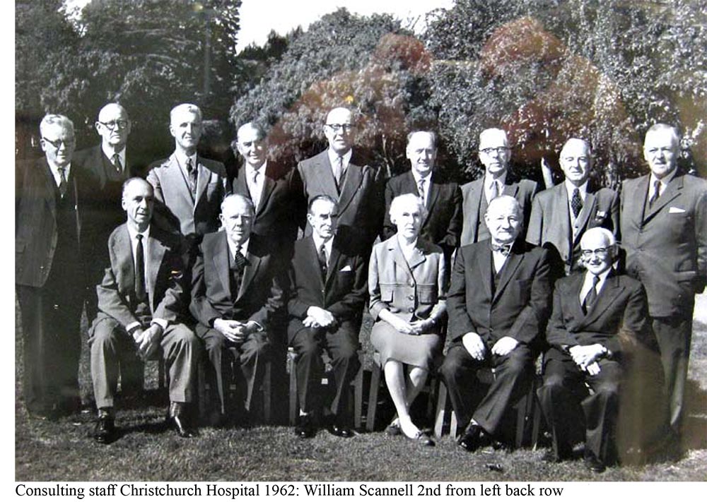 Consulting staff at Christchurch Hospital in 1962.
