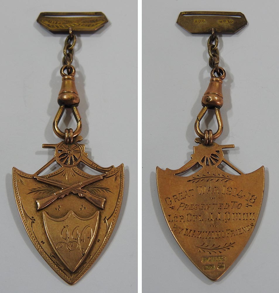 Commemorative medal, JJ Quinn