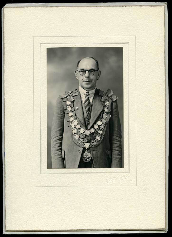 Duncan Menzies, President of the NZ Master Plumbers Association, 1945