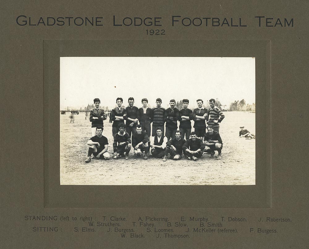 Gladstone Lodge Football Team, 1922