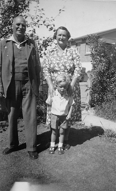 Ernest and Violet Ramsay posed with their oldest grandson