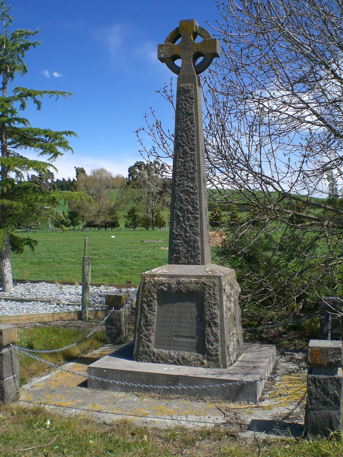 Otaio War Memorial, pictured in 2010