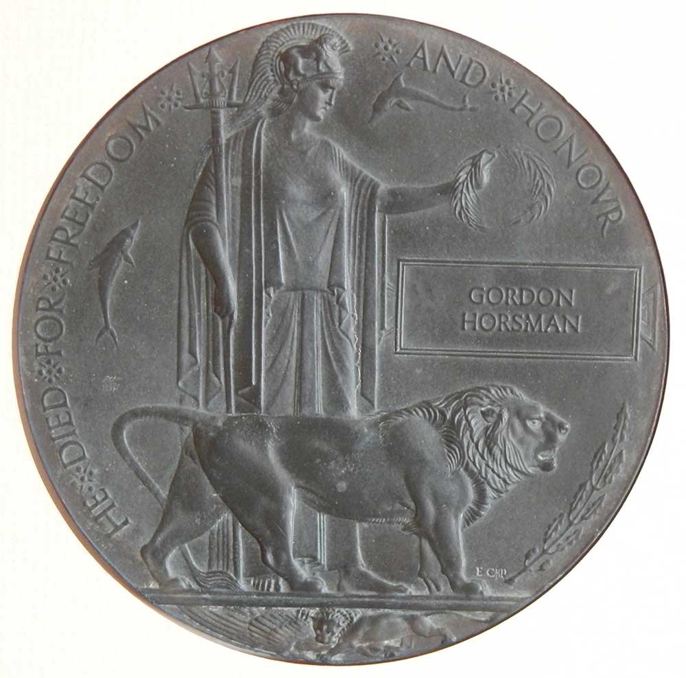 Gordon Christopher HORSMAN's Memorial plaque