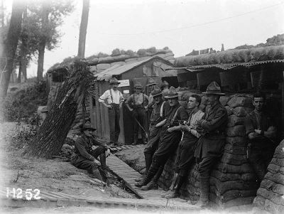 New Zealanders at a fortified camp near Ypres, 19 September 1917