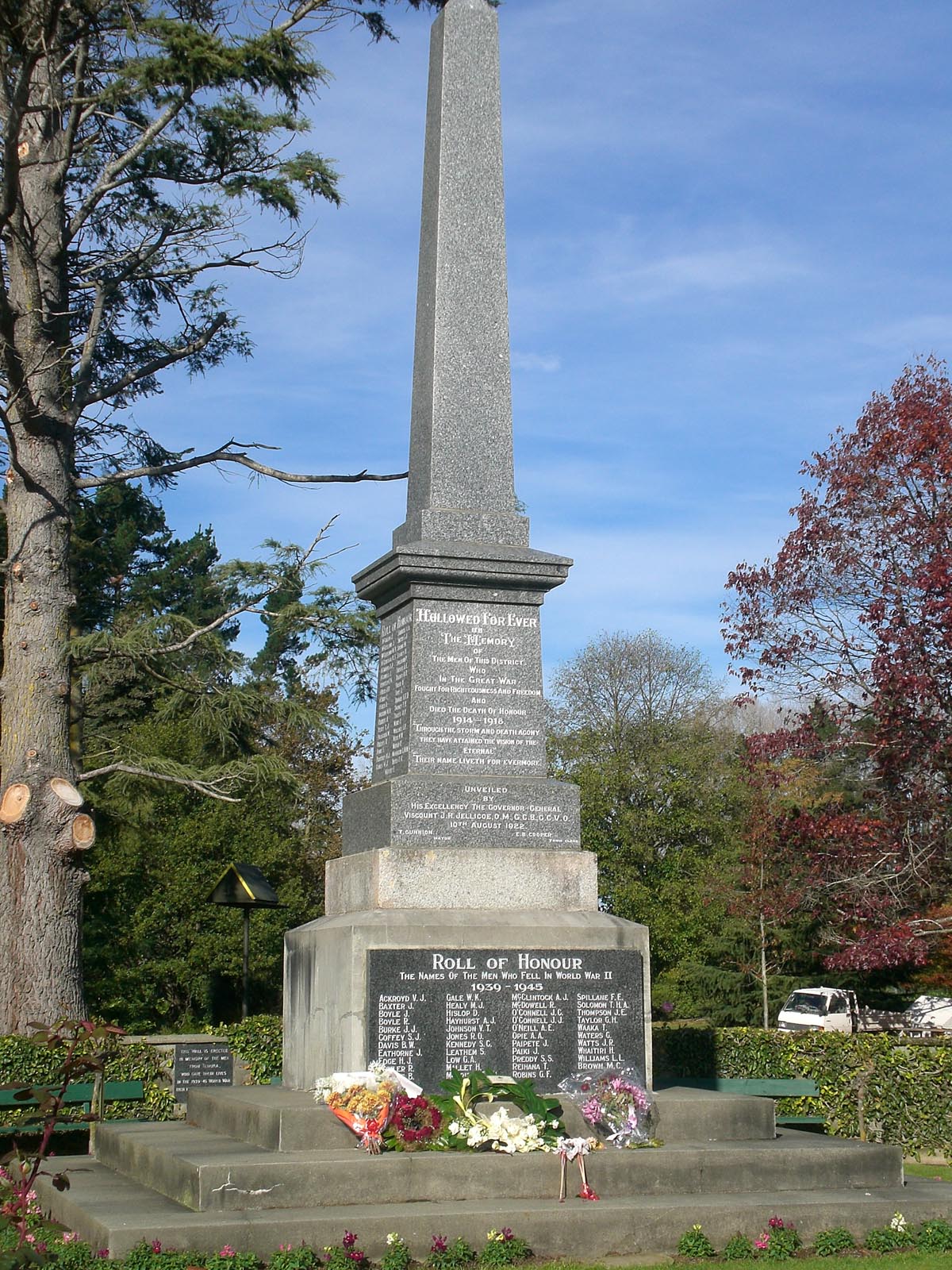 Temuka War Memorial, pictured in 2007