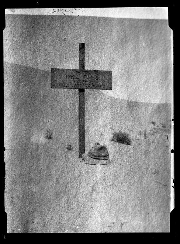 Grave marker, Trooper J H Raine