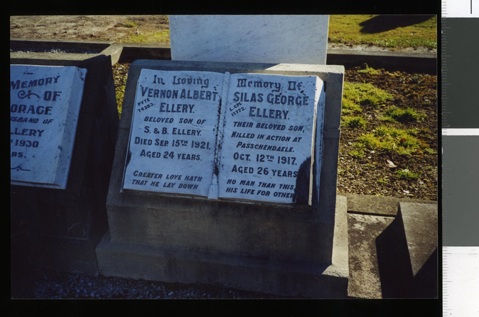 A family headstone in Geraldine Cemetery