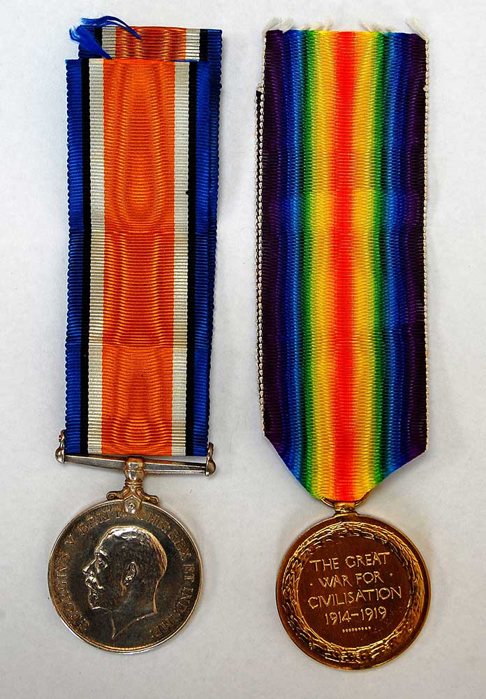 Samuel Bower's campaign medals (reverse)