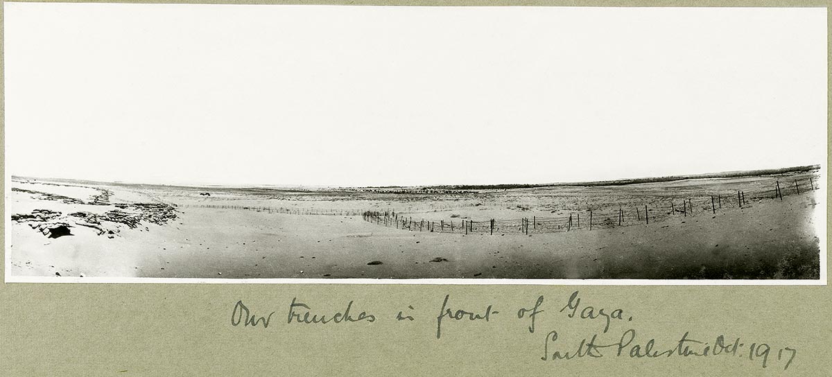 'Our trenches in front of Gaza', South Palestine, October 1917