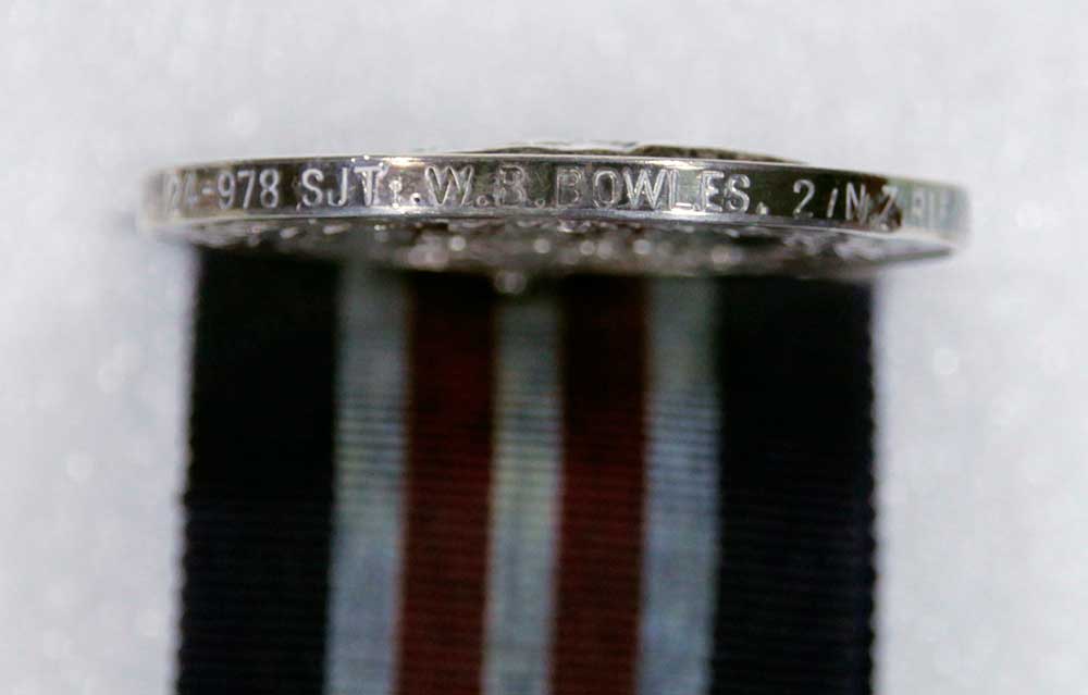 Military Medal, edge stamp, William Bernard Bowles