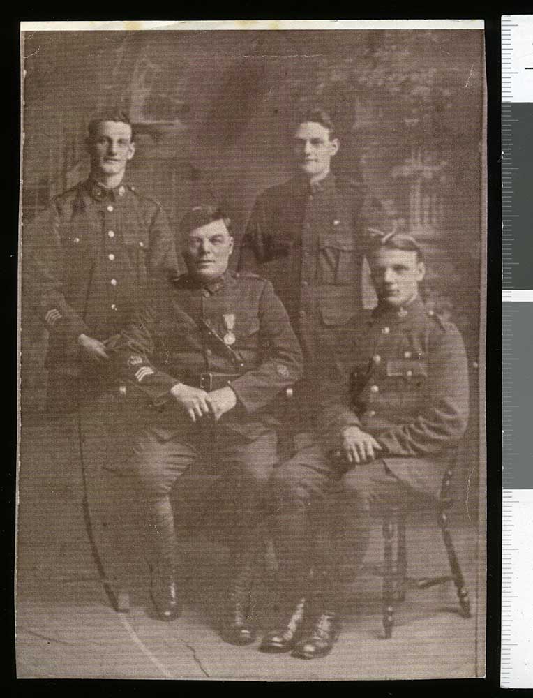 William Foster and his sons Ernest, Charles, and Alfred, circa 1919