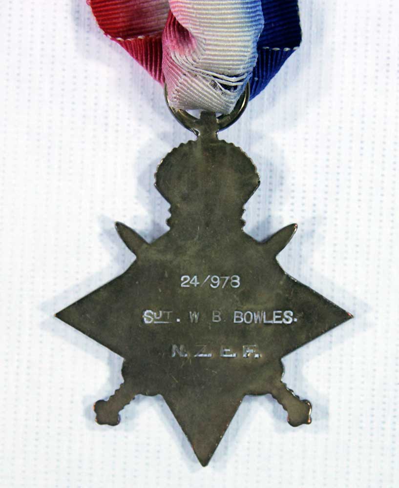 1914-15 Star, verso, William Bernard Bowles