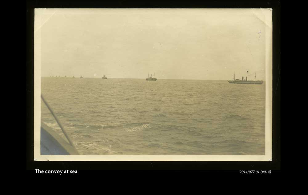 The convoy at sea