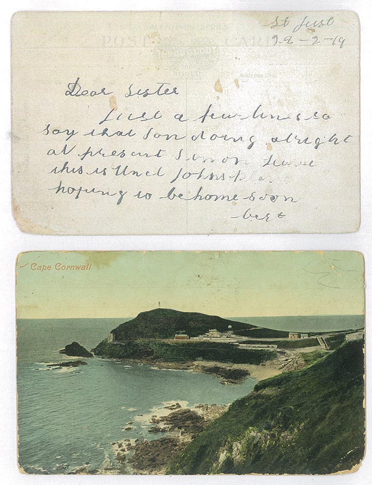 Albert Kraiger postcard - February 1919