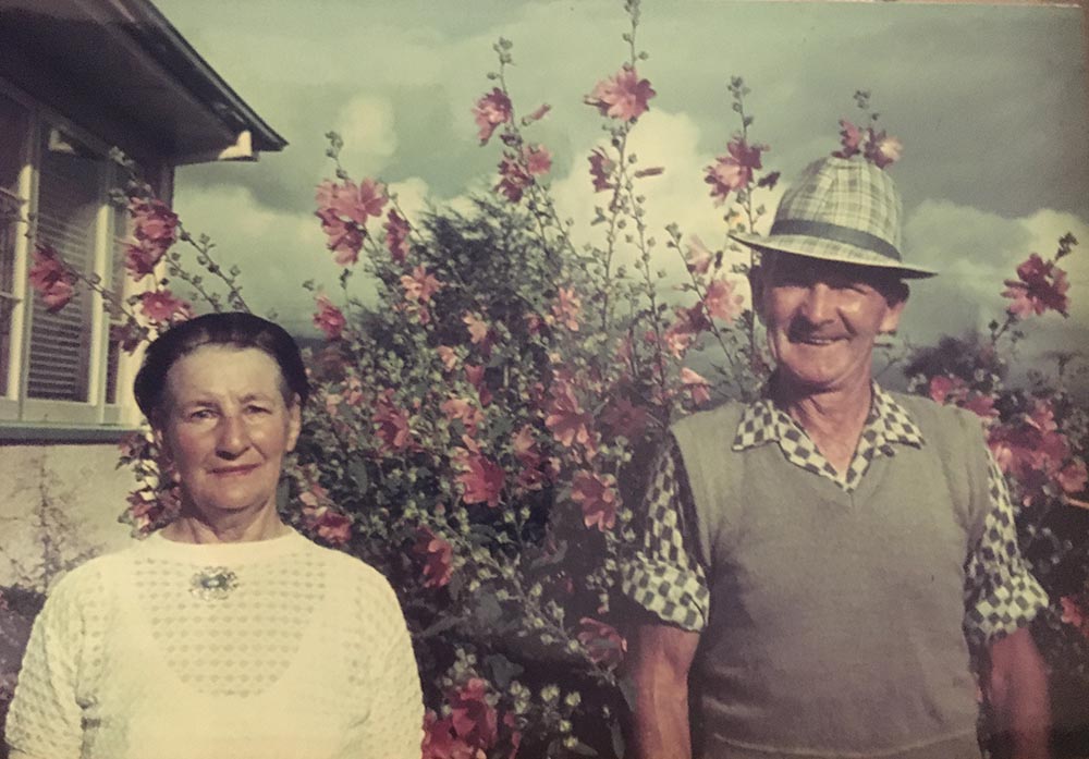 Albert and Elizabeth Hunt, pictured outside their home in Rotorua in the 1960s