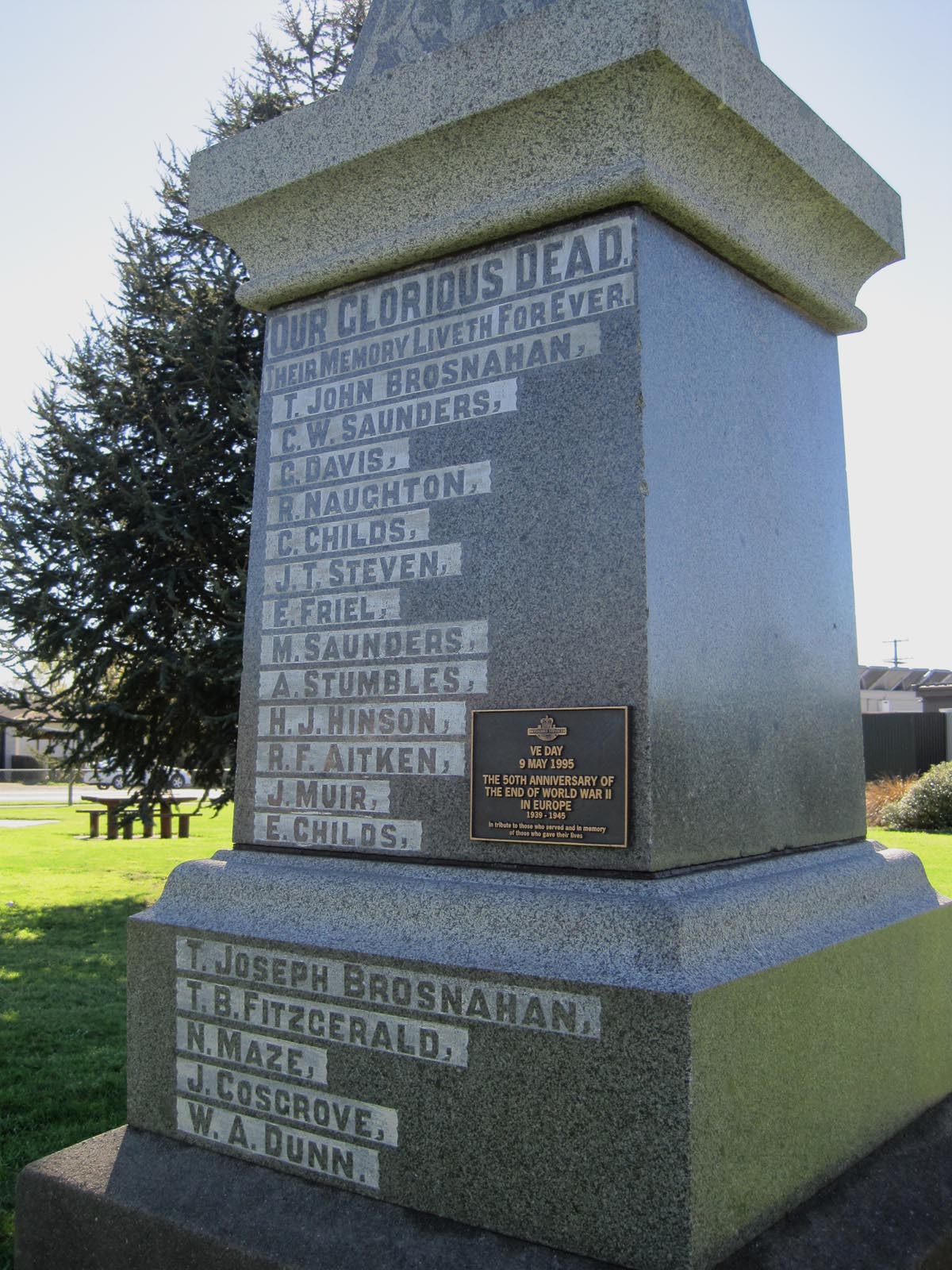 Pleasant Point War Memorial, pictured in 2007