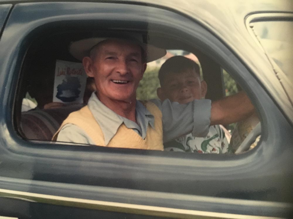 Albert Hunt pictured in his Ford Mercury in the 1960s