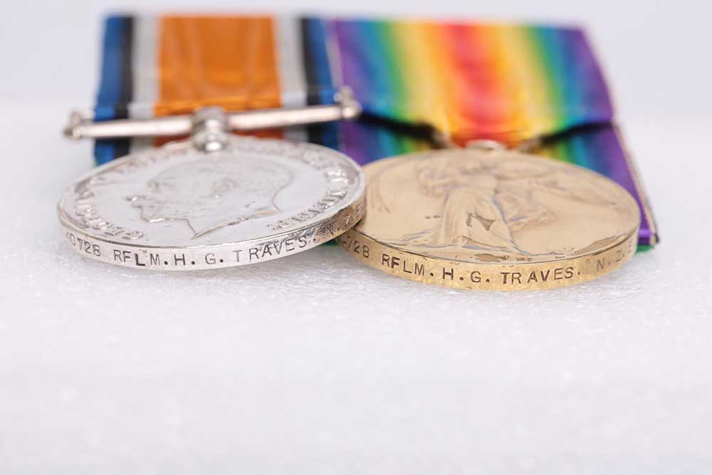 Harold G Traves service medals