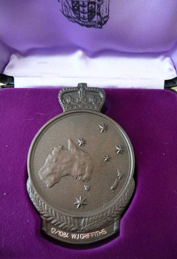 William John Griffiths' ANZAC Commemorative medallion, 1967