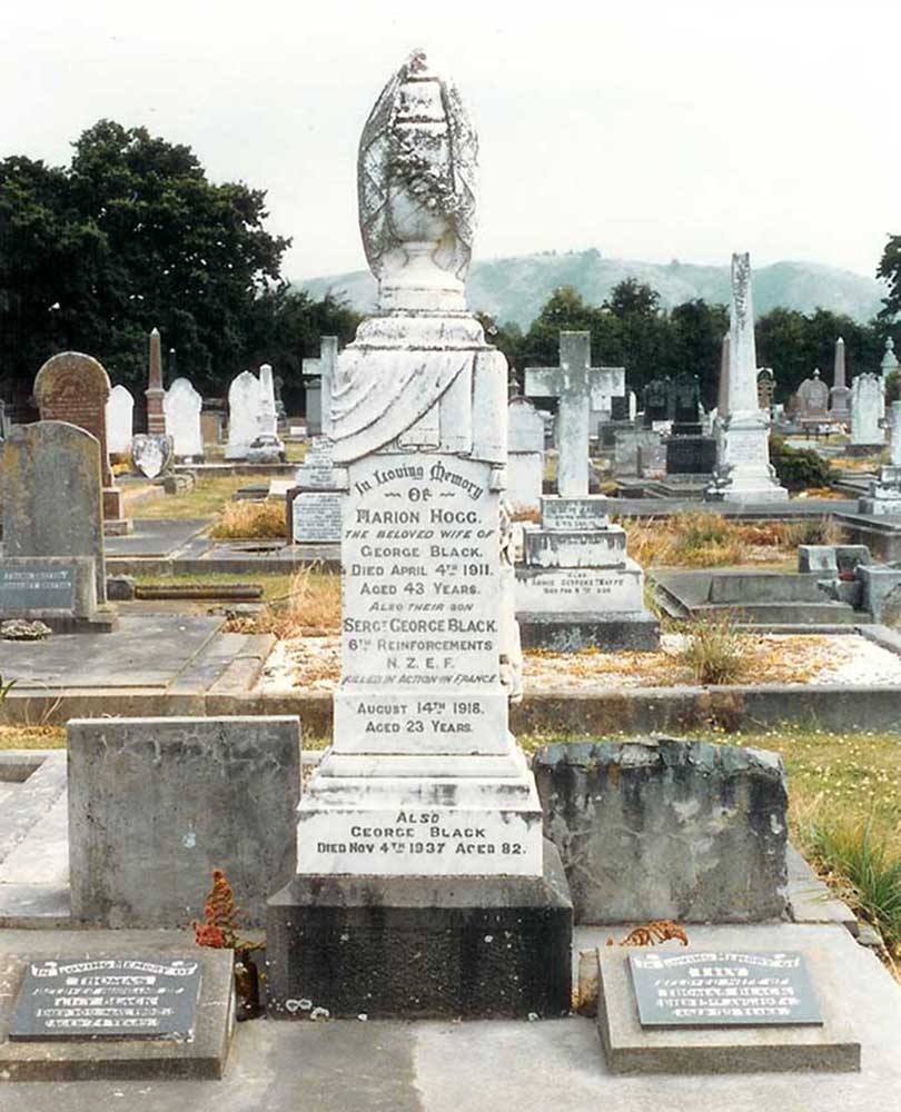 Family headstone, Waimate Cemetery 